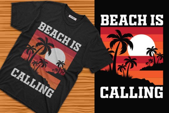 Beach is Calling T-Shirt Design: A Versatile Template for Print-on-Demand Success