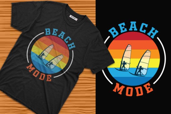 Beach Mood T-shirt Design: A Fresh Template for Print-on-Demand Success