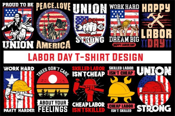 Labor Day T-shirt Design Bundle-1